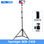 Load image into Gallery viewer, Live Photo Blogger Foldable Tripod For Iphone Xiaomi Huawei Mobile Phone Smartphone Tripod For Phone 19 50 160 210CM Camera
