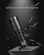 Load image into Gallery viewer, BY-MM1 Microphone Cardioid Shotgun for IPhone Android Smartphone Canon Nikon Sony DSLR Camera Consumer Camcorder PC Mic
