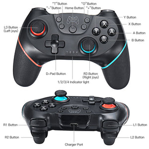 Bluetooth Pro Gamepad for N-Switch NS-Switch NS Switch Console Wireless Gamepad Video Game USB Joystick Controller Control