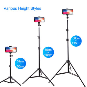 Live Photo Blogger Foldable Tripod For Iphone Xiaomi Huawei Mobile Phone Smartphone Tripod For Phone 19 50 160 210CM Camera