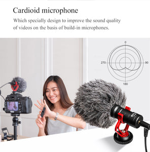 BY-MM1 Microphone Cardioid Shotgun for IPhone Android Smartphone Canon Nikon Sony DSLR Camera Consumer Camcorder PC Mic