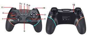 Bluetooth Pro Gamepad for N-Switch NS-Switch NS Switch Console Wireless Gamepad Video Game USB Joystick Controller Control