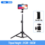 Load image into Gallery viewer, Live Photo Blogger Foldable Tripod For Iphone Xiaomi Huawei Mobile Phone Smartphone Tripod For Phone 19 50 160 210CM Camera
